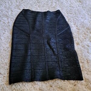 Alberto‎ Makali Black Ribbed Pencil Skirt Size M